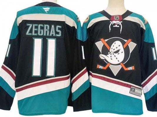 Anaheim Ducks #11 Trevor Zegras Black Alternate 2024 Jersey by Hockey David