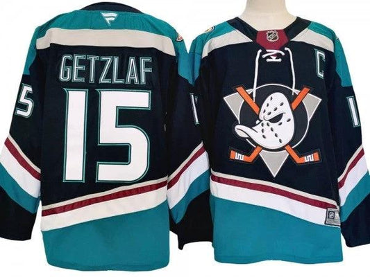 Anaheim Ducks #15 Ryan Getzlaf Black Alternate 2024 Jersey by Hockey David