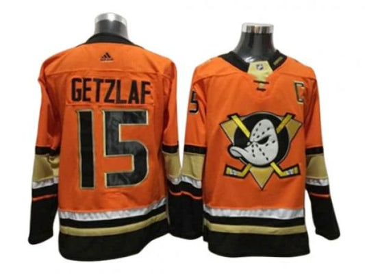 Anaheim Ducks #15 Ryan Getzlaf Orange Alternate Jersey by Hockey David