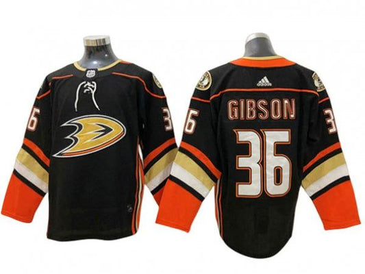Anaheim Ducks #36 John Gibson Black Home Jersey by Hockey David