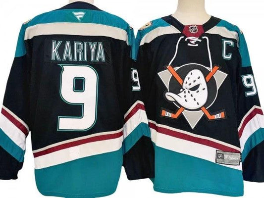 Anaheim Ducks #9 Paul Kariya Black Alternate 2024 Jersey by Hockey David