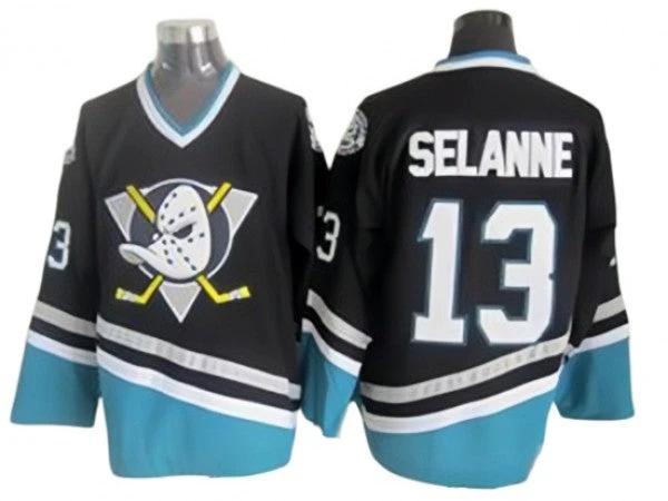 Anaheim Mighty Ducks #13 Teemu Selanne Black 2005 Vintage CCM Jersey by Hockey David