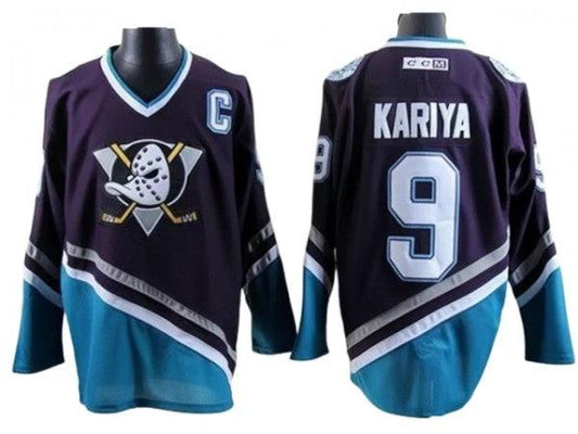 Anaheim Mighty Ducks #9 Paul Kariya Purple 2003 Vintage CCM Jersey by Hockey David