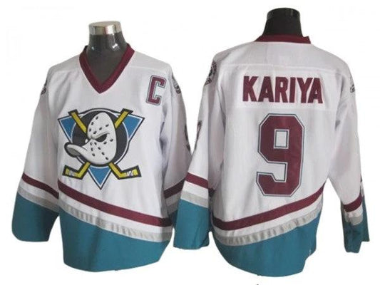 Anaheim Mighty Ducks #9 Paul Kariya White 2003 Vintage CCM Jersey by Hockey David