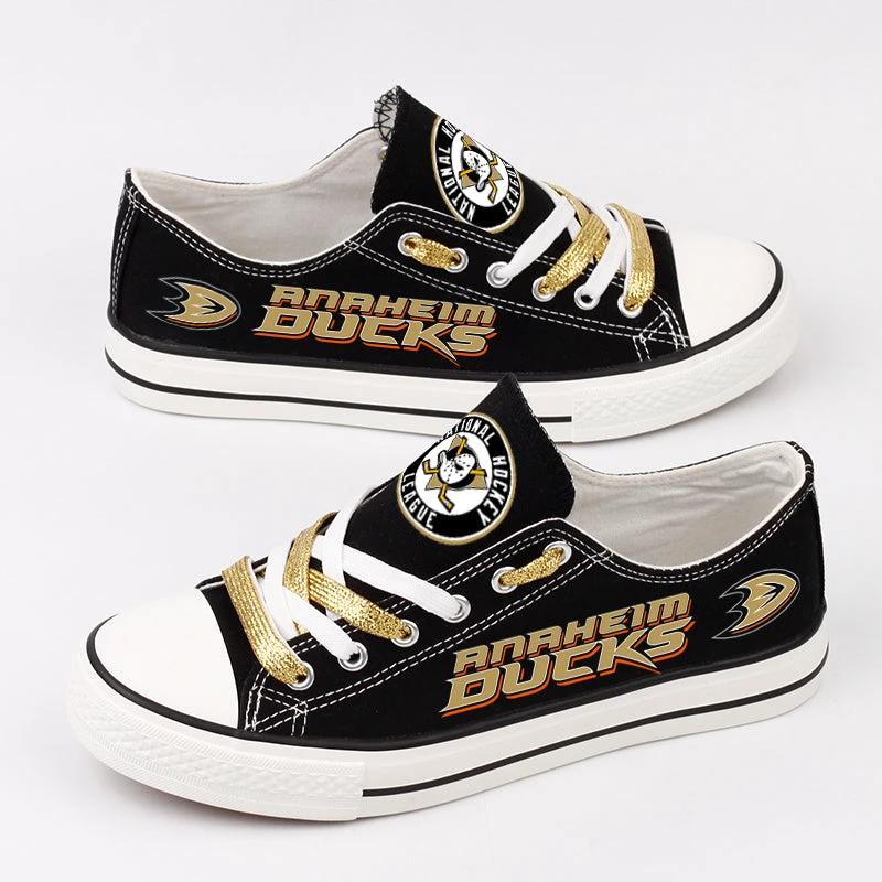 Anaheim Ducks Low Top Canvas Sport Sneakers Shoes For Men Women Fans by Crocs