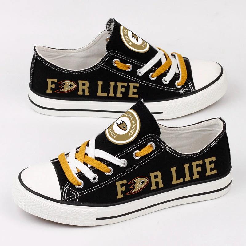 Anaheim Ducks Low Top Canvas Sport Sneakers Shoes For Men Women Fans by Crocs