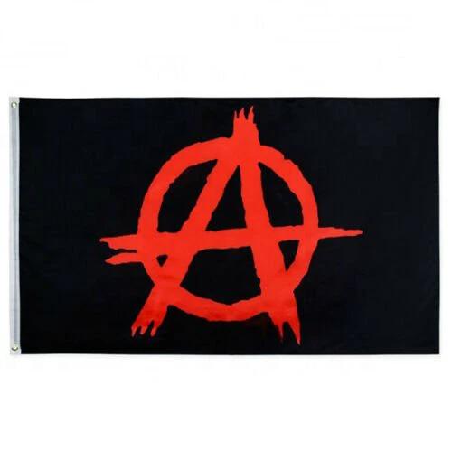 Anarchy 3x5 FT Flag Banner Anti-Government March Resist Grommets Man Cave Garage by flagsjustdoit