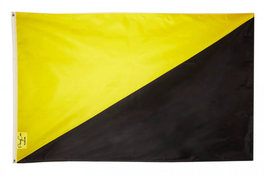Ancap Flag 3x5 FT Banner Anarcho Capitalism Capitalist Black and Yellow by flagsjustdoit