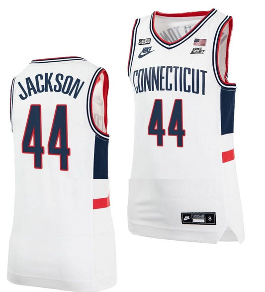 Andre Jackson Jersey UConn Huskies College Basketball Alumni White #44 by My store basketball