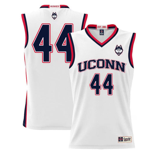 Andre Jackson Jr Jersey UConn Huskies College Basketball White #44 by My store basketball