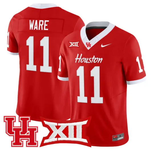 Andre Ware Jersey #11 Houston Cougars 2025 Vapor Limited Stitched Red by NCAA Football Jersey