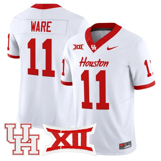 Andre Ware Jersey #11 Houston Cougars 2025 Vapor Limited Stitched White by NCAA Football Jersey