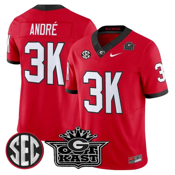 André Jersey #3K Outkast x Georgia Bulldogs Vapor Limited Stitched by My Store NCAA Football Jerseys