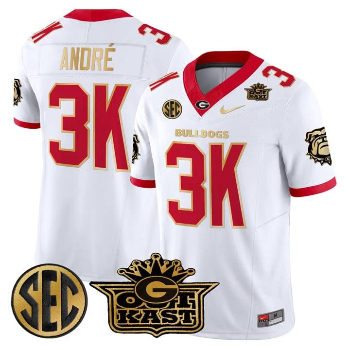 André Jersey #3K Outkast x Georgia Bulldogs Vapor Limited Stitched by My Store NCAA Football Jerseys