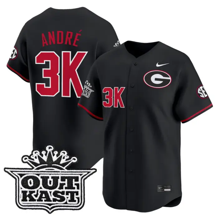André Jersey #3k Georgia Bulldogs Baseball 2026 Outkast Stitched by My Store