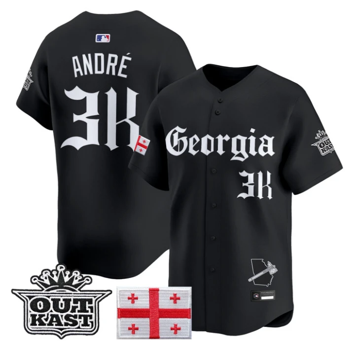 André Jersey Atlanta Braves Georgia Outkast Gothic Stitched by My Store