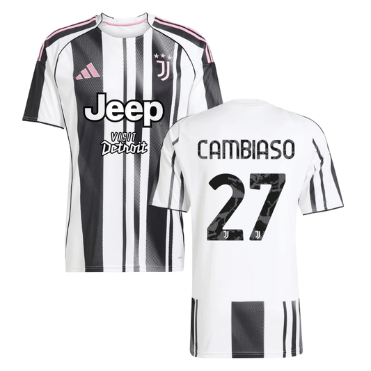 Andrea Cambiaso 27 Juventus 2025-26 Home Men Jersey – White by Soccer Jersey