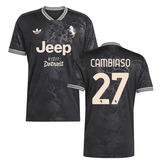 Andrea Cambiaso 27 Juventus 2025-26 Third Match Jersey – Black by Soccer Jersey