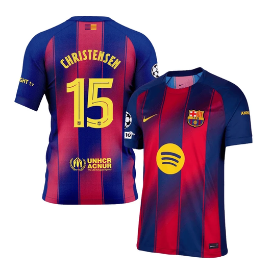 Andreas Christensen 15 Barcelona 2025-26 Home Jersey – Scarlet by Soccer Jersey