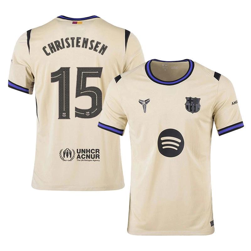 Andreas Christensen #15 Barcelona 2025-26 Away Jersey – Cream by Soccer Jersey