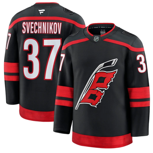 Andrei Svechnikov Jersey #37 Carolina Hurricanes Premium All Stitched Black by Hockey David