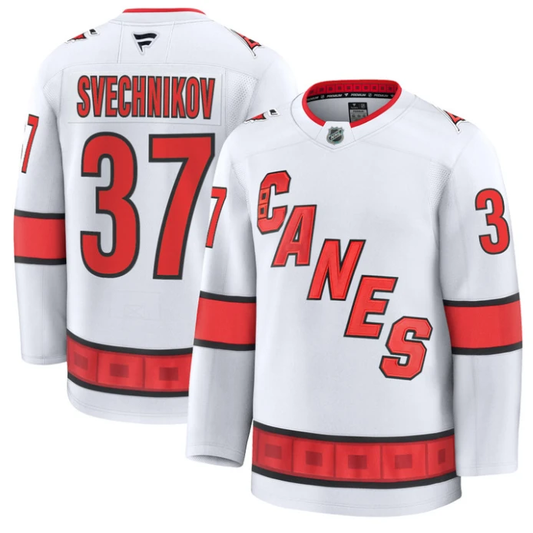 Andrei Svechnikov Jersey #37 Carolina Hurricanes Premium All Stitched White by Hockey David