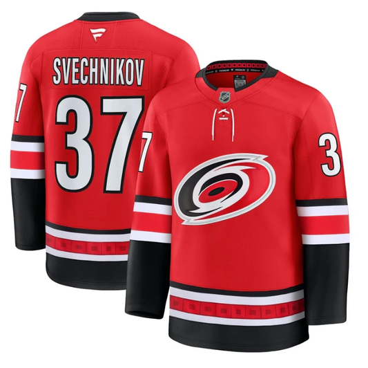 Andrei Svechnikov Jersey #37 Carolina Hurricanes 2025 - 26 Premium Stitched by Hockey David