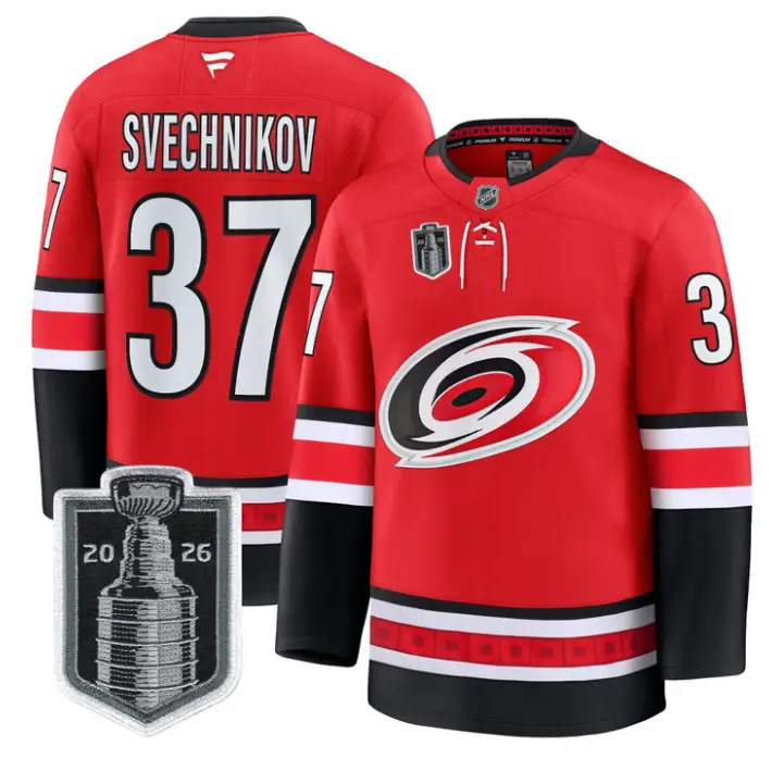 Andrei Svechnikov Jersey #37 Carolina Hurricanes 2026 Stanley Cup Stitched by Hockey David