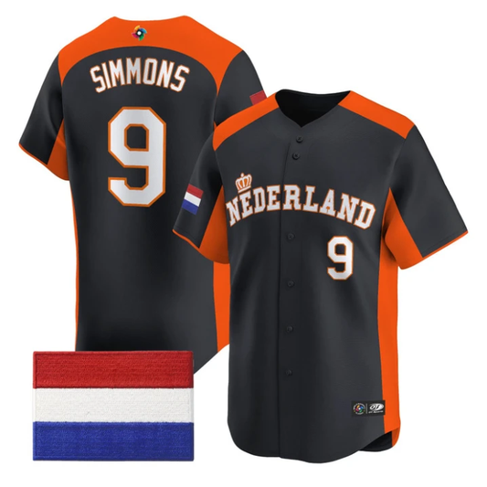 Andrelton Simmons Jersey #9 Team Netherlands 2026 World Baseball by My Store