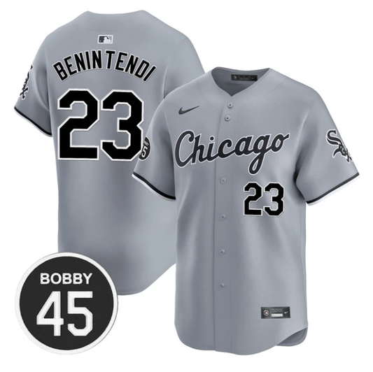 Andrew Benintendi Jersey #23 Chicago White Sox Bobby Jenks Stitched Gray Road by My Store