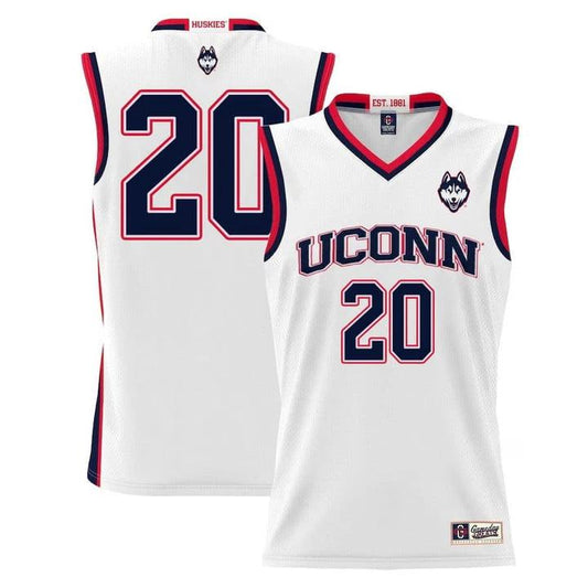 Andrew Hurley Jersey UConn Huskies College Basketball White #20 by My store basketball
