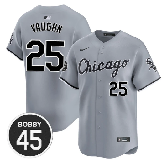Andrew Vaughn Jersey #25 Chicago White Sox Bobby Jenks Stitched Gray Road by My Store