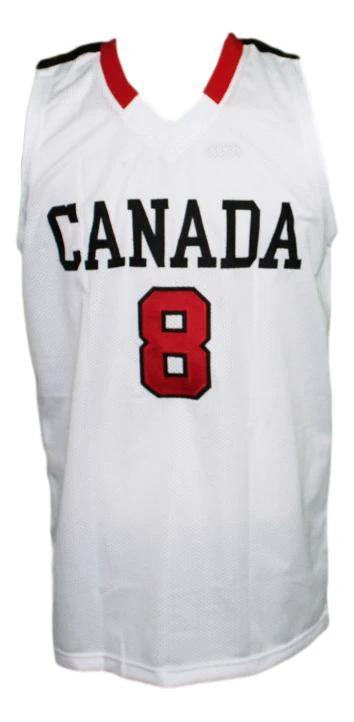 Andrew Wiggins Jersey #8 Team Canada Basketball New Sewn White by My store basketball