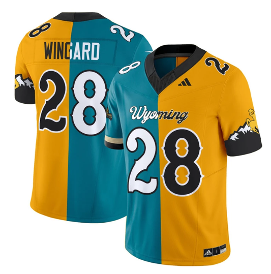 Andrew Wingard Jersey #28 Wyoming Cowboys Split Vapor Limited Football Stitched by NCAA Football Jersey