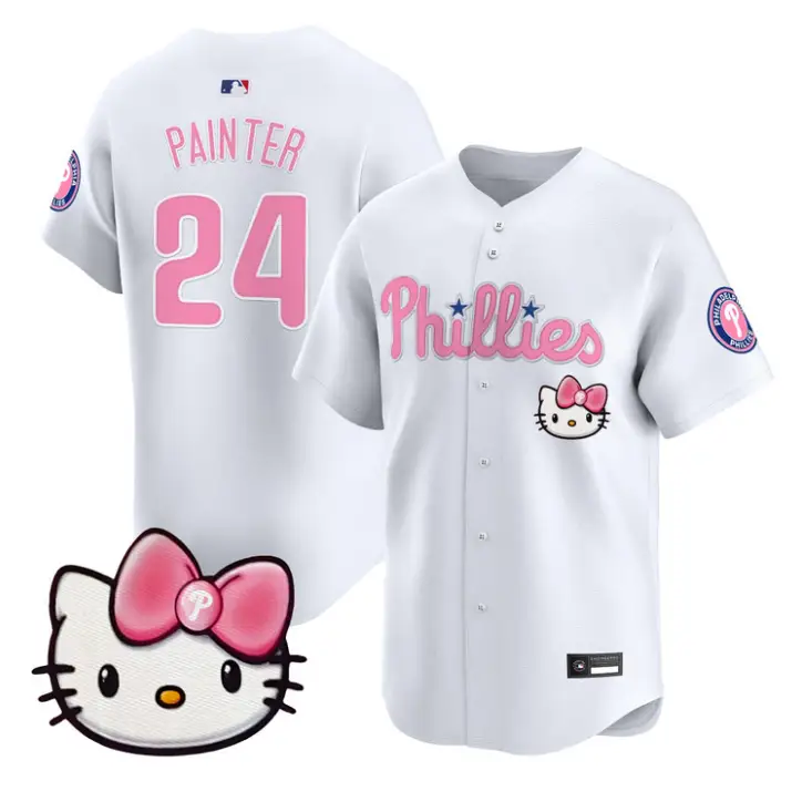 Andrew Painter Jersey #24 Philadelphia Phillies Hello Kitty Stitched by My Store