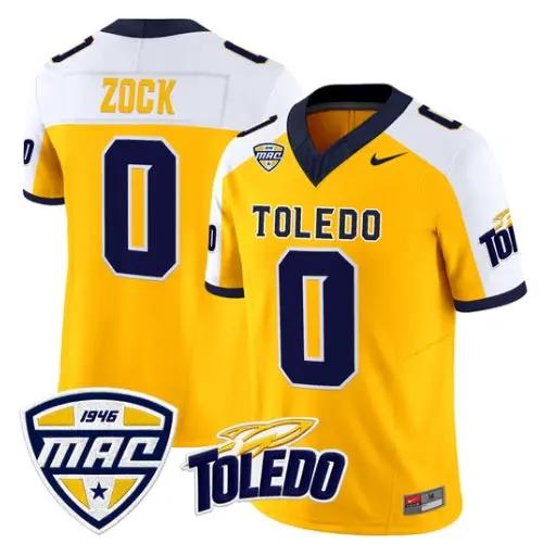 Andrew Zock Jersey #0 Toledo Rockets 2026 Vapor Limited All Stitched by My Store NCAA Football Jerseys