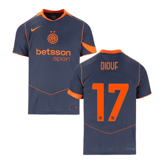 Andy Diouf 17 Inter Milan 2025-26 Third Match Jersey – Gray by Soccer Jersey