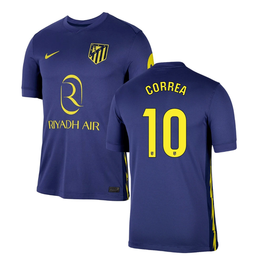 Ángel Correa 10 Atlético de Madrid 2025-26 Away Match Jersey – Navy by Soccer Jersey