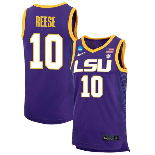 Angel Reese Jersey LSU Tigers Basketball 2023 NCAA College Purple #10 by My store basketball