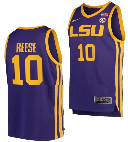 Angel Reese Jersey LSU Tigers College Basketball Purple #10 by My store basketball