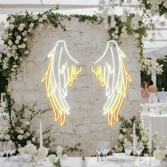 Angel Wing Neon Sign Custom Handmade Art Neon Light by Neonchics