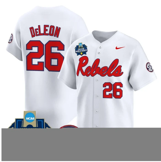 Angelina DeLeon Jersey #26 Ole Miss Rebels Softball 2025 World Series White by My Store