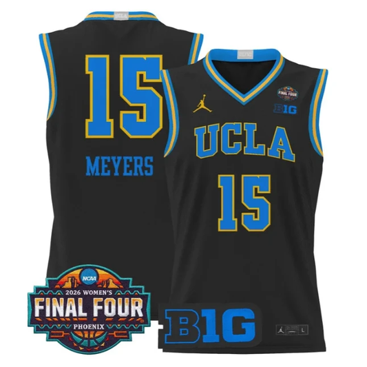 Ann Meyers Jersey #15 UCLA Bruins 2026 Final Four Patch Stitched Black by My store basketball