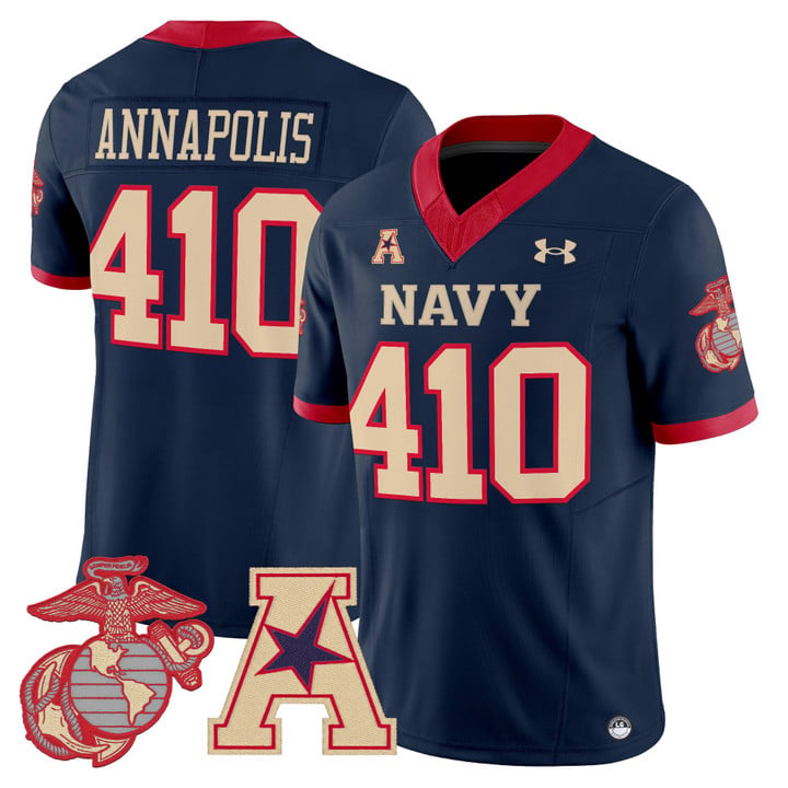 Annapolis Jersey #401 Navy Midshipmen Vapor USMC Premier Stitched by My Store NCAA Football Jerseys