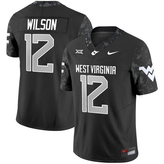 Anthony Wilson Jr Jersey #12 West Virginia Mountaineers 2025 Stitched Coal by My Store