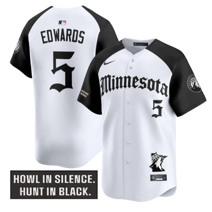 Anthony Edwards Jersey #5 Minnesota Timberwolves Gothic North Howl Edition by My Store