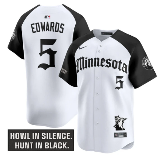 Anthony Edwards Jersey #5 Minnesota Timberwolves Gothic North Howl Edition by My Store