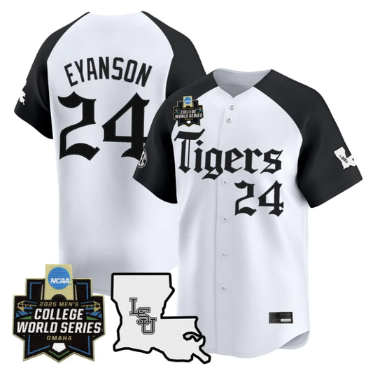 Anthony Eyanson Jersey #24 LSU Tigers 2025 World Series Gothic Geaux by My Store