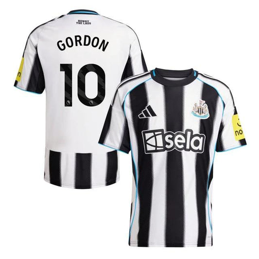 Anthony Gordon #10 Newcastle United 2025-26 Home Match Jersey – White Black by Soccer Jersey