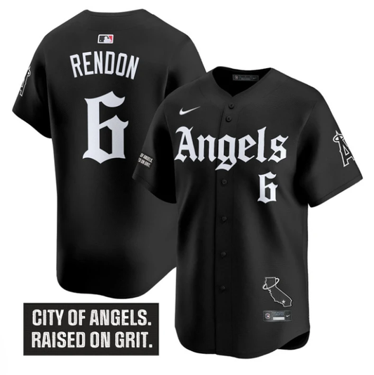Anthony Rendon Jersey #6 Los Angeles Angels Gothic Halo Edition Stitched Black by My Store